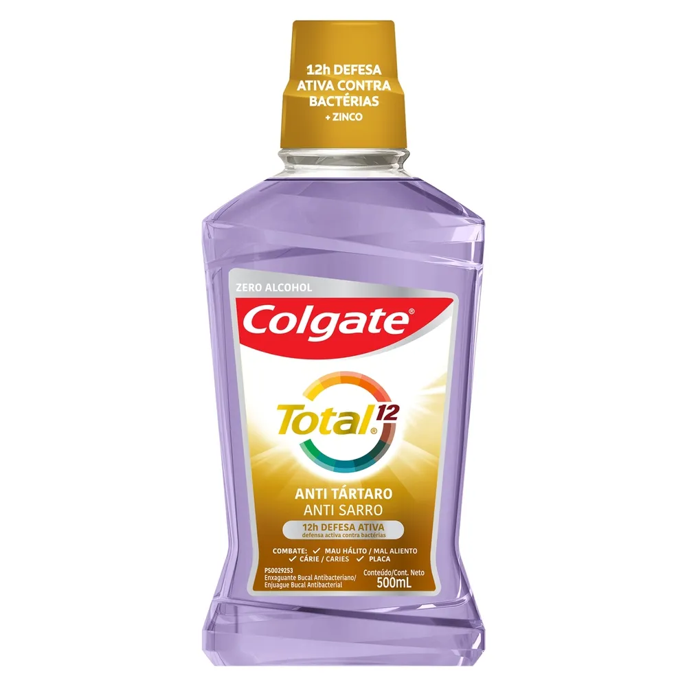 Enjuague bucal Colgate Total 12 AntiSarro 500ml