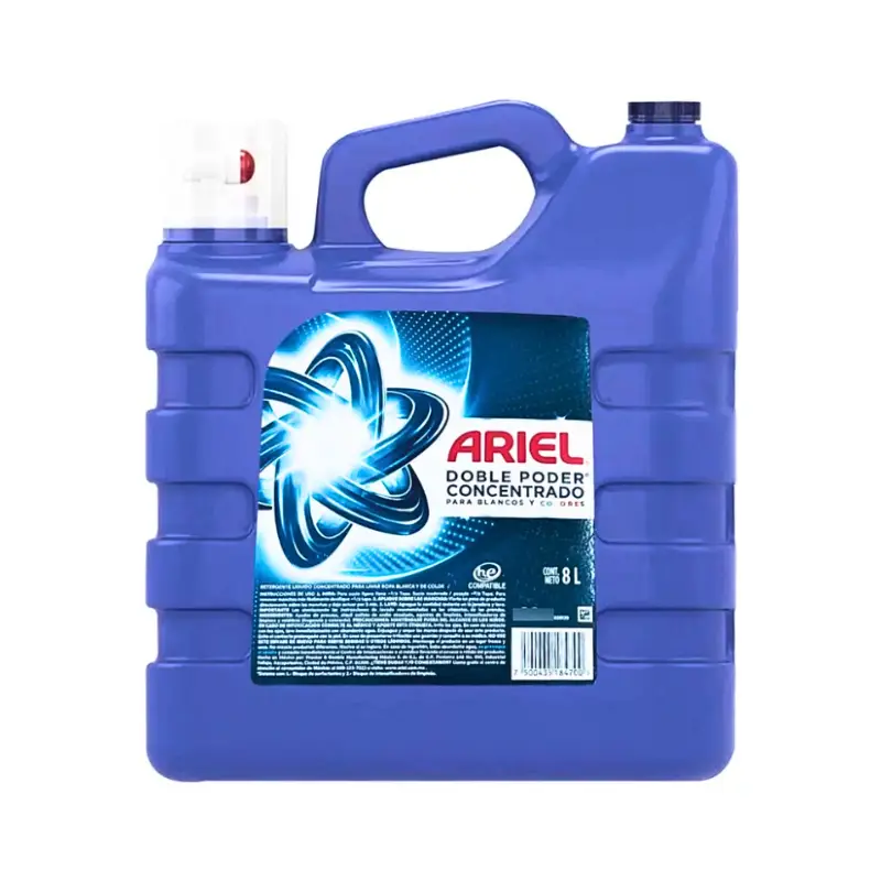 Jabon Ariel doble poder para blanco y color 8L