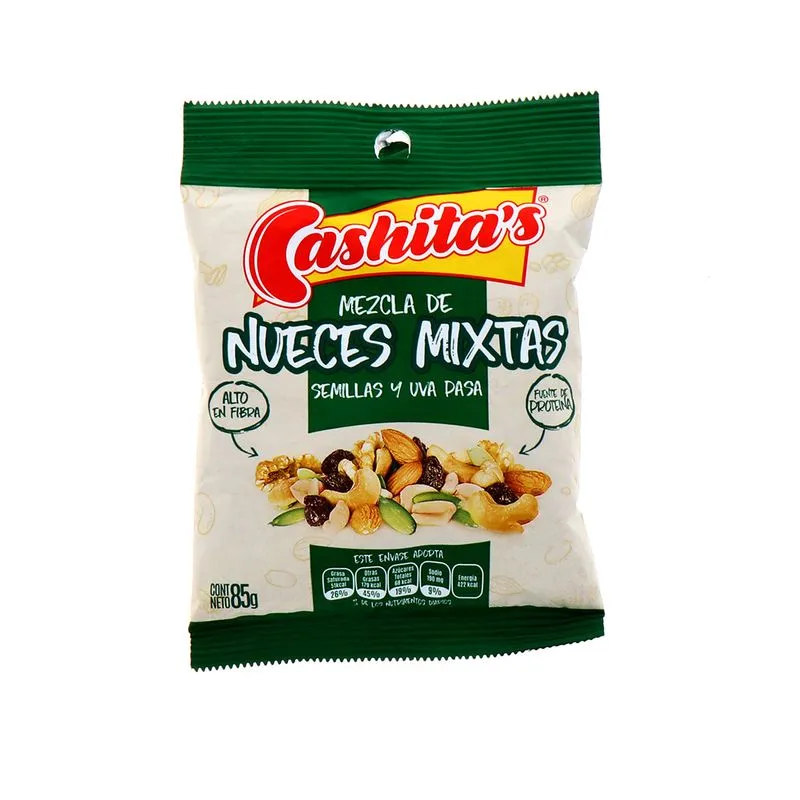 Nueces mixtas y semillas cashitas 85g