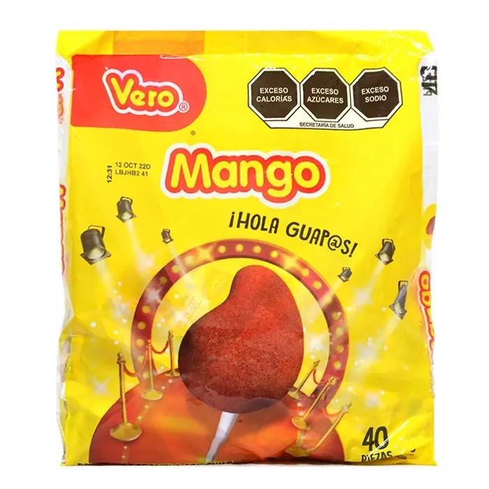 Paleta de mango con chile Vero bolsa 40pz