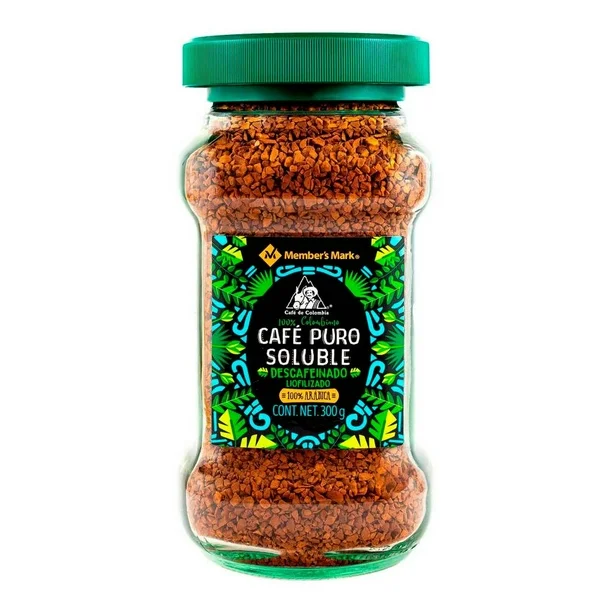 Café Puro Soluble Member's Mark Liofilizado Descafeinado 100% Colombiano 300 g
