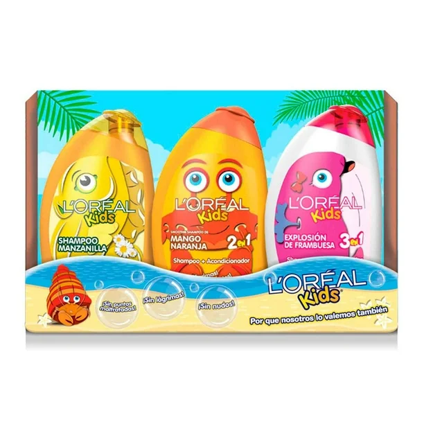 Shampoo Loreal Kids 3 unidades