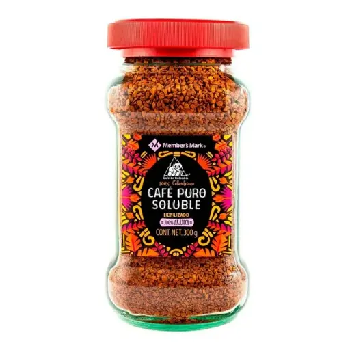Café Puro Soluble Member's Mark Liofilizado 100% Colombiano 300 g