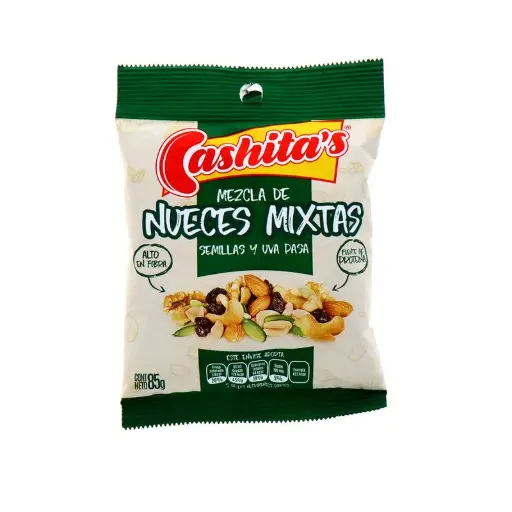Nueces mixtas y semillas cashitas 85g
